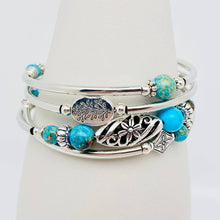 Load image into Gallery viewer, Natural Stone Wrap Beaded Bracelet Bangle
