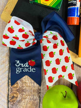 Load image into Gallery viewer, School Grade Embroidered Cheer Bow