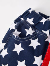 Load image into Gallery viewer, 4th of july Patriotic Star Stripe Bow Flare Pants - $24.99