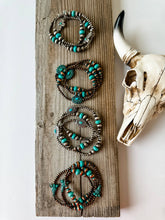 Load image into Gallery viewer, 3 Layer Navajo Pearl &amp; Stone Stackable Stretch Bracelet