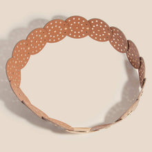 Load image into Gallery viewer, Faux Leather Grommet Disc Chain Belt - $29.99