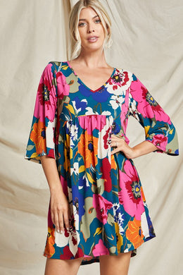 #30- FD -Floral Baby Doll Dress
