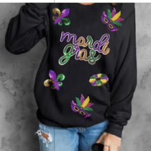 Load image into Gallery viewer, Mardi Gras Sequin Sweatshirt