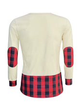 Load image into Gallery viewer, Color Block Beige Red Plaid Top - $26.99