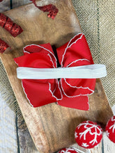 Load image into Gallery viewer, Christmas Tree Cake Embroidered Hair Bow | Clip or Headband