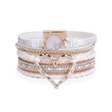 Load image into Gallery viewer, Multi-Layer Heart Charm Bangle Bracelets - BJ/LB