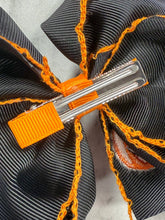 Load image into Gallery viewer, Jack-o-Latern Embroidered Moonstitch Hair Bow $8.00