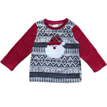 Load image into Gallery viewer, Boys Christmas top_santa