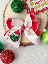 Load image into Gallery viewer, Mean Green Christmas Double Layer Hair Bow