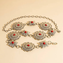 Load image into Gallery viewer, Western Round Concho Disc Chain Belt