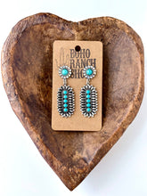 Load image into Gallery viewer, Western Style Statement with Stone Post Drop Earrings