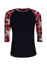 Load image into Gallery viewer, Buffalo Black Red Plaid Snowflakes Top - $26.99