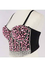 Load image into Gallery viewer, Jewels studed bustier top $36.99