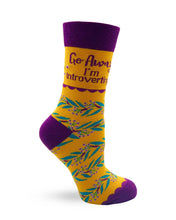 Load image into Gallery viewer, Go Away I&#39;m Introverting Women&#39;s Novelty Crew Socks