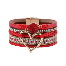 Load image into Gallery viewer, Multi-Layer Heart Charm Bangle Bracelets - BJ/LB