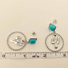 Load image into Gallery viewer, Western Style Cactus Pendant Post Earrings - WJ