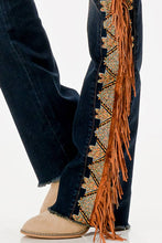 Load image into Gallery viewer, Tassel Trim Sides Mid-Rise Boot Cut 32"  - $108.99
