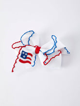 Load image into Gallery viewer, Stars &amp; Stripes Flag Hair Bow – Toddler Girls July 4th Hair Accessory-$6.00