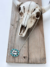 Load image into Gallery viewer, Western Style Turquoise Stone Concho Pendant Necklace