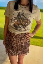 Load image into Gallery viewer, Fort Worth Fringe Skirt - Leopard   $45.90