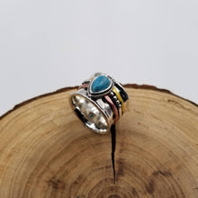 Load image into Gallery viewer, Retro Medieval Semi Precious Turquoise Ring
