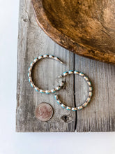 Load image into Gallery viewer, Western Turquoise Hoop Stone Earrings