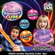 Load image into Gallery viewer, Fun Doh JUMBO Squishy Cube | Viral Assortment - 6/Display