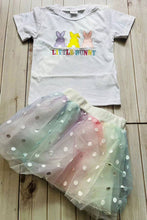 Load image into Gallery viewer, LITTLE BUNNY embroidery top &amp; skirt girls set $25.99