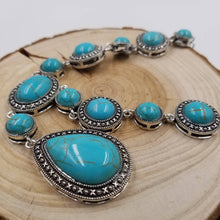 Load image into Gallery viewer, Long Turquoise Water Drop Pendant