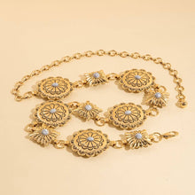 Load image into Gallery viewer, Western Round Concho Disc Chain Belt