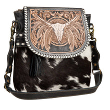 Load image into Gallery viewer, #22 Lizzy's Boutique Spirit Of The Herd Hand Tooled Bag - $84.99