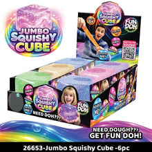 Load image into Gallery viewer, Fun Doh JUMBO Squishy Cube | Viral Assortment - 6/Display