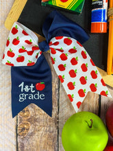 Load image into Gallery viewer, School Grade Embroidered Cheer Bow