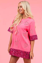 Load image into Gallery viewer, PINK SEQUIN SHORT SLEEVE TOP - $27.30
