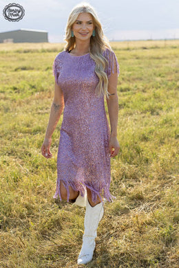NIGHT LIFE DRESS LILAC - $14.00