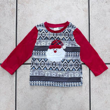 Load image into Gallery viewer, Boys Christmas top_santa