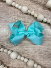 Load image into Gallery viewer, 4.5" Classic Scalloped Hair Bow | Clip or Headband