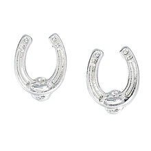 Load image into Gallery viewer, Horseshoe Earrings in Cowboy Hat Gift Box