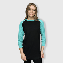 Load image into Gallery viewer, Adult 3/4 Sleeve Raglan Baseball T-Shirt - 35+ Colors