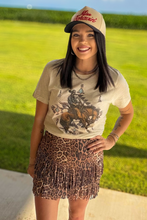 Load image into Gallery viewer, Fort Worth Fringe Skirt - Leopard   $45.90