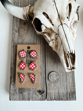 Load image into Gallery viewer, Western Checker Shape Post Combo Earring Set