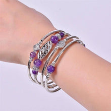 Load image into Gallery viewer, Natural Stone Wrap Beaded Bracelet Bangle