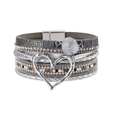 Load image into Gallery viewer, Multi-Layer Heart Charm Bangle Bracelets - BJ/LB