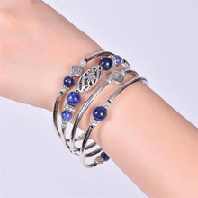 Load image into Gallery viewer, Natural Stone Wrap Beaded Bracelet Bangle