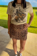 Load image into Gallery viewer, Fort Worth Fringe Skirt - Leopard   $45.90