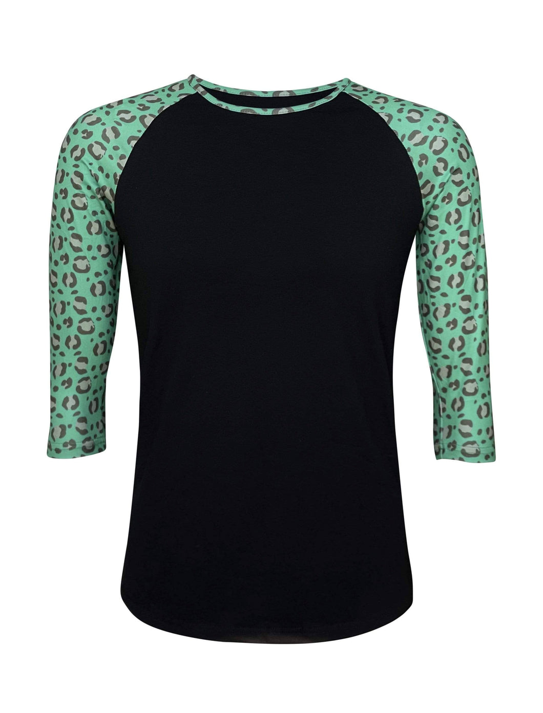 Cheetah Black Green Top - $26.99