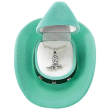 Load image into Gallery viewer, Cowboy Boot Necklace in Cowboy Hat Gift Box